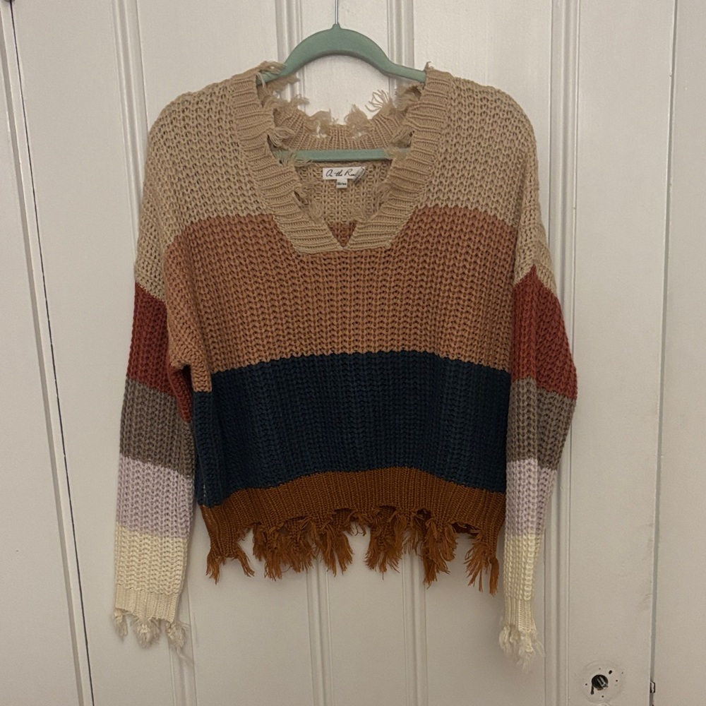 On The Road Multicolor V-Neck Sweater